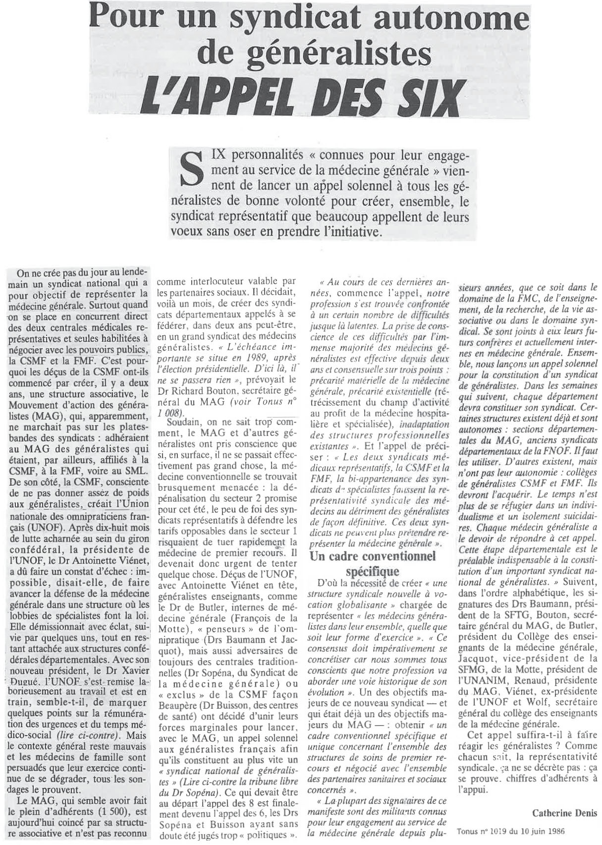 Appel des 6